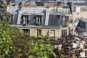 techos de París y vistas a la ciudad foto