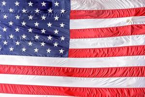Usa American flag stars weaving ion new york city photo