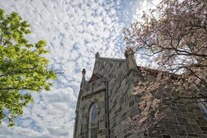 antigua iglesia de piedra en georgetown dc washington foto