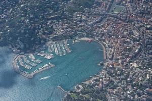 Rapallo village Italy aerial view photo