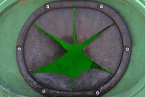 Glass Recycle bin throw in system photo