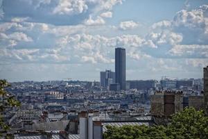 paris roofs and cityview with tour montparnasse photo