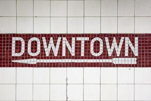 new york underground sign Downtown photo