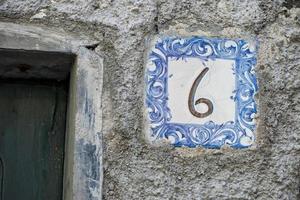 Ceramic number tile six photo