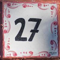 Ceramic number tile photo