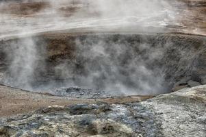 myvatn lake hot springs in iceland photo