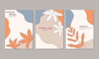 A4 size book cover template. pastel color hand drawn floral background. for notebooks, books, reports, diaries, leaflets, school books. vector