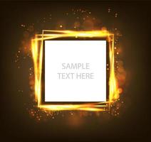 Abstract gold square white and gold background  frame with copy space for text. vector