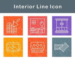 interior vector icono conjunto