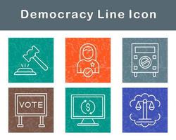 democracia vector icono conjunto