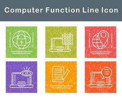 Computer Function Vector Icon Set