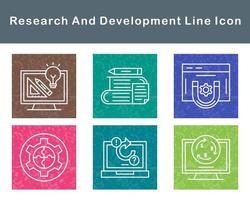 investigación y desarrollo vector icono conjunto