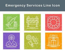 emergencia servicios vector icono conjunto