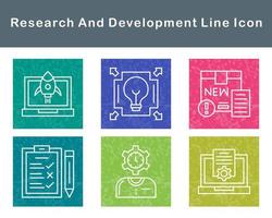 investigación y desarrollo vector icono conjunto