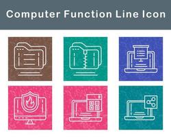 computadora función vector icono conjunto