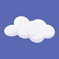 Trendy Puffy Cloud vector