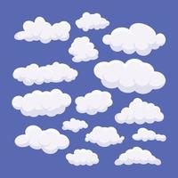 paquete de nube meteorología plano vectores