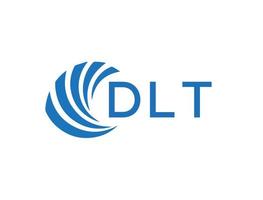 DLT letter logo design on white background. DLT creative circle letter logo concept. DLT letter design. vector