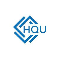 HQU letter logo design on white background. HQU creative circle letter logo concept. HQU letter design. vector