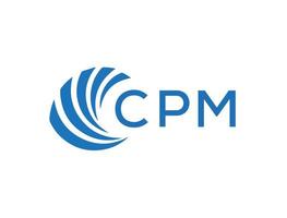 CPM letter logo design on black background. CPM creative initials letter logo concept. CPM letter design. vector