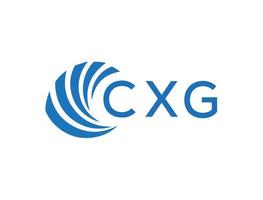 CXG letter logo design on white background. CXG creative circle letter logo concept. CXG letter design. vector