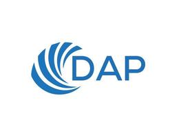 DAP letter logo design on white background. DAP creative circle letter logo concept. DAP letter design. vector