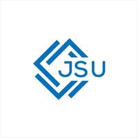 JSU letter logo design on white background. JSU creative circle letter logo concept. JSU letter design. vector