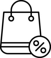 icono de vector de bolsa de compras