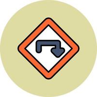 U Turn Vector Icon