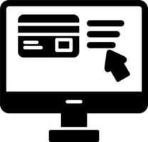 icono de vector de pago en línea