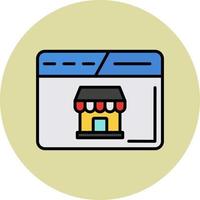 icono de vector de tienda online