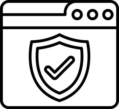 icono de vector de seguridad web