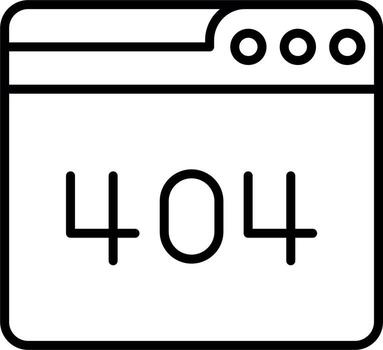 web error 404 vector icono