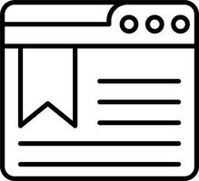 Web Bookmark Vector Icon