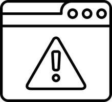 Web Alert Vector Icon