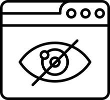 Web Hide Vector Icon