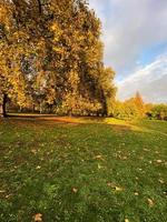 A view of a Park in London in the autumn photo