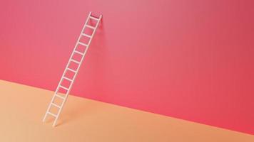 Ladder to success, 3d rendering. Computer digital drawing. photo