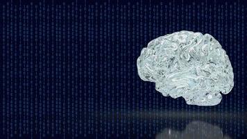 The  brain on digital  background for creative or idea concept 3d rendering photo