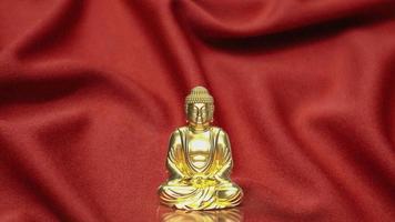 The gold buddha for religious concept 3d rendering photo