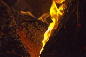 wood embers detail photo