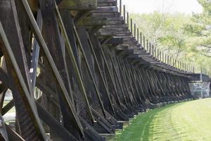 Old train bridge in Harper's Ferry, West Virginia photo