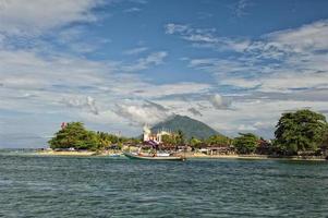 indonesian fishermen village photo