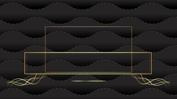 Animated modern luxury abstract background with golden line elements Stylish gradient black background for presentation video