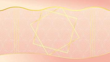 Animated Modern luxury abstract background with golden line elements. modern pink gold background for presentation video