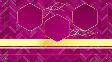 geanimeerd modern luxe abstract achtergrond met gouden lijn elementen roze helling achtergrond modern voor presentatie video
