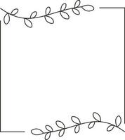 Line Art Flower Frame vector