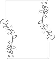 Line Art Flower Frame vector