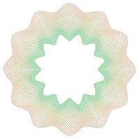 Guilloche rosette, security element for money, voucher vector
