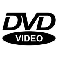 DVD video icon black and white outline vector